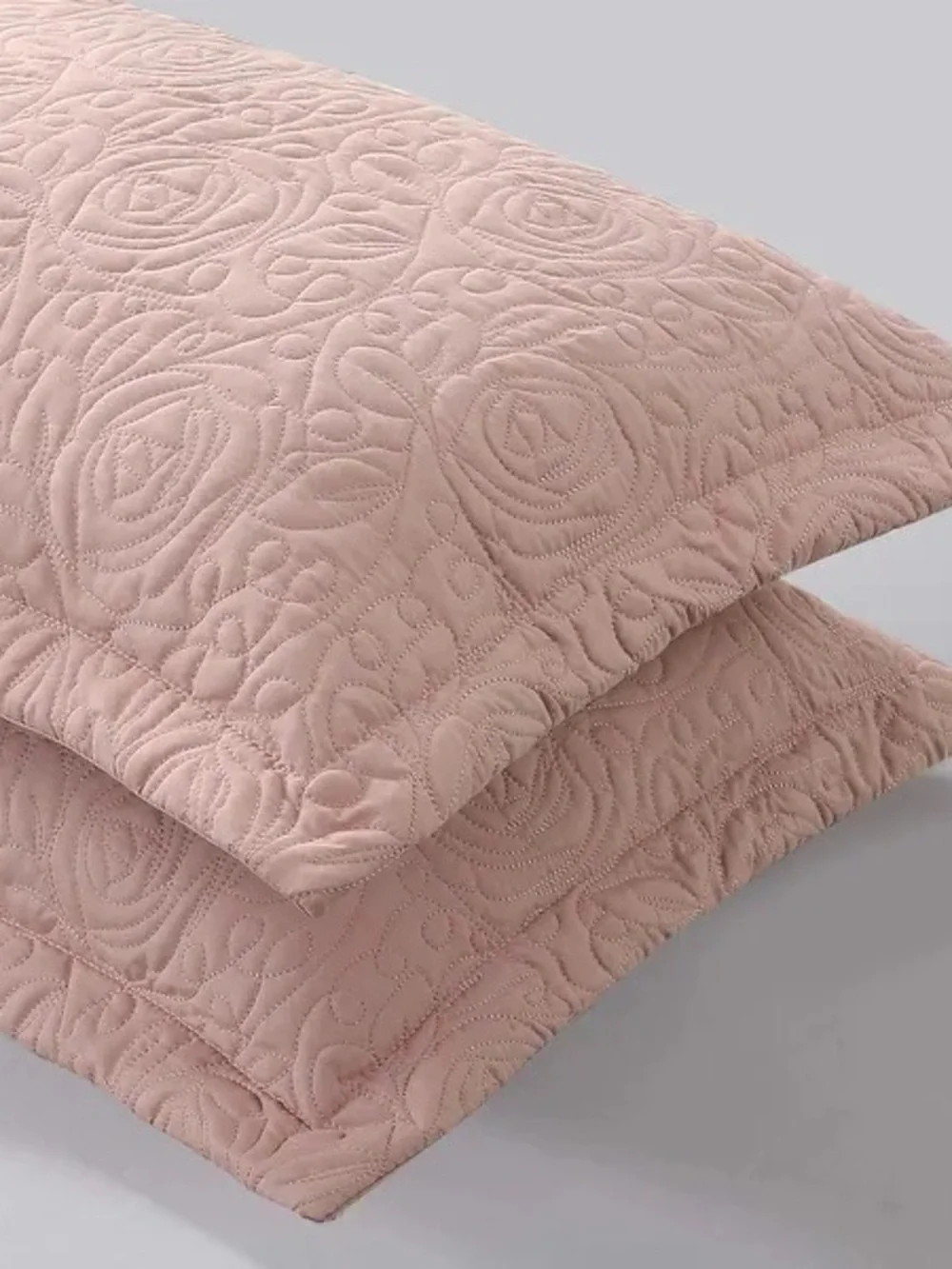 Blush Quilted Pillow Shams - Set of 2